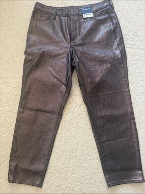 Old Navy Metallic Bronze Coated Jeans